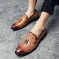 Vestido de negocios para hombre, informal, plano, cómodo de llevar, zapatos de cuero para conducir, productos Oxford 2025 - details 1