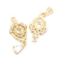 Colgante de Corona de Oro de 18K Forma de Gota de Diamante Falso Joyería DIY Relojes Gafas de Sol - details 10