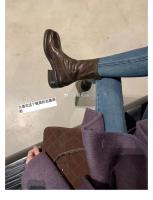 Nuevas botas finas de suela gruesa con cremallera de contracción lavadas botas cortas - details 12