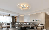 LED Plafón de Techo Rectangular Blanco 48W GOECO, 3000-6500K Dimmable Con Control Remoto, Iluminación Interior para Sala de estar, Dormitorio, Comedor, 55*35*7 CM - details 0