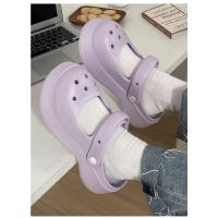 Zapatillas de Jardín Mary Jane Plataforma de Verano DIY para Mujeres Suela Gruesa Comodidad para Interiores y Playa - details 10