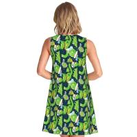 Vestido Duo de búho sin mangas informal para mujer, divertido pájaro verde, viajes personalizados, D-Duogos - details 89
