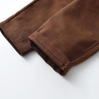 Conjunto de Niños de Estilo Coreano para Otoño Camisa de Algodón a Rayas de Varios Colores con Pantalones de Tirantes Moda de Playa para Mujeres - details 14