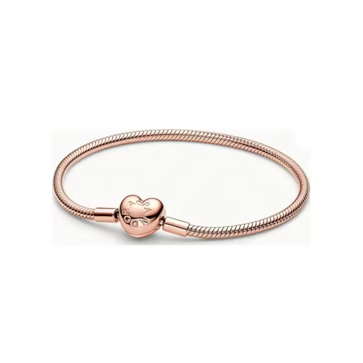 Pandora Chapado en Cobre Blanco Gruzo Plata Gold Rose Huesode Serpiente pulsera AMOR Amor pulsera - 1