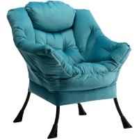 Sillón Relax Sillon Lectura Dormitorio Tejido Impermeable Cómodas Butacas de Salón Silla en Metal, Gris - details 11