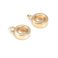 Círculo redondo de latón de Color dorado de 18K, pulseras con agujeros grandes, collares de cuentas, colgantes, conectores, suministros para fabricación de joyas - details 9