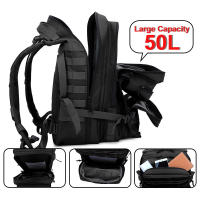 Mochila de viaje para hombre, bolsa de viaje, mochila táctica de gran capacidad para hombre, 3P Softback, impermeable al aire libre, 50L - details 1
