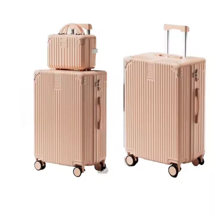 Juego de 3 Maletas de Viaje Set Trolley Abs Semirigidas con Cerradura Combinación 4 Ruedas Dobles 14 20 28 - 1