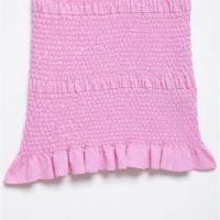 Vestido de estilo vacacional sin mangas con cuello halter y espalda descubierta de punto delgado 2025 para mujer. - details 5