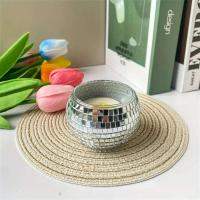Soporte de Vela de Bola de Disco de Espejo Funda de Vela de Tea con Estilo 70S para Fiestas, Bodas, Cumpleaños y Decoración del Hogar Vela No Incluida - details 2