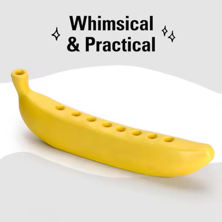 Nuevo portátil divertido creativoBanana Candle HolderCandelabro con temática de plátano - 1