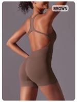 s Pantalones cortos de mujer, deportes sin mangas para mujer, yoga de verano, trajes de gimnasio y fiesta - details 7