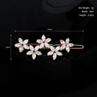 Pinzas Para El Cabello De Mujer Con Zirconia Y Cristal Adornos De Moda Para El Pelo Barretas De Boda Joyería Accesorios Para El Cabello - details 14