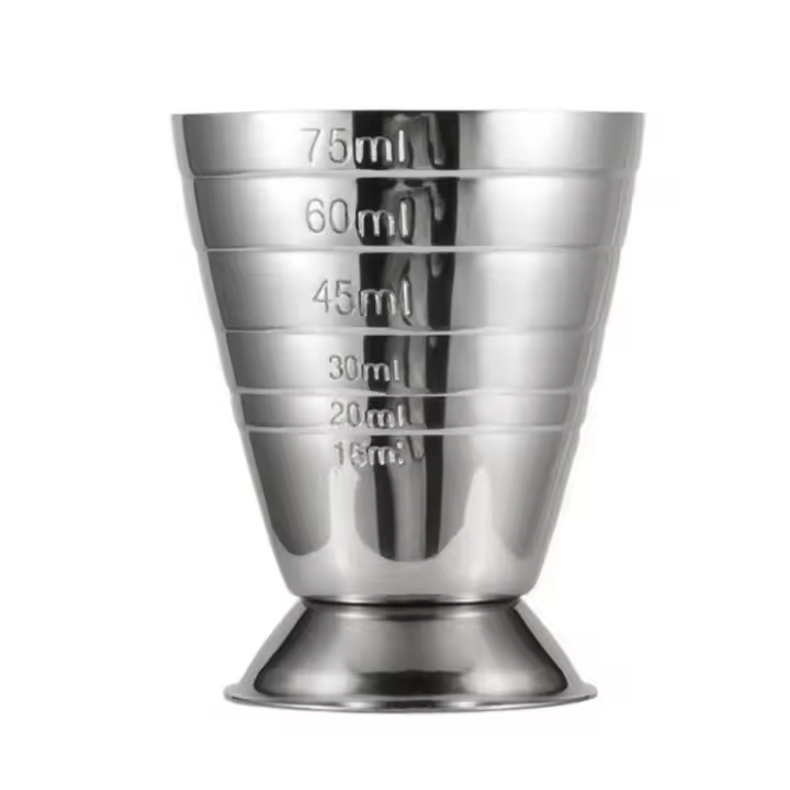 Vaso de medida de acero inoxidable de 75ML, vaso de cóctel mixto, Jigger, bebida de chupito - 1