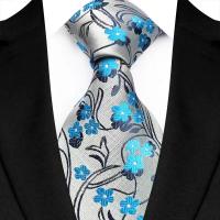 Nueva Corbata De Flor Clásica Para Hombre 8cm Lujosa Estripada Jacquard Adecuada Para Negocios Bodas Fiestas Uso Diario Accesorio De Moda Polyester - details 5