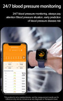 2024 Nuevo ECG+ PPG clase médica 1,96 inch, 360 * 360 AMOLED pantalla completa de HD toque Smart Watch azúcar en sangre, lípidos sanguíneos, temperatura corporal,llamada Bluetooth,IP68 impermeable Reloj Inteligente saludable Para Android IOS - details 17
