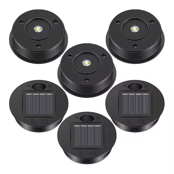 6 uds luces solares reemplazo superior 7 piezas de linterna Solar Panel Solar Led luces de tapa de linterna para exteriores - 1