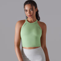 Nessaj-Chaleco deportivo para mujer, sujetador con almohadillas para el pecho, sin costuras, doble capa, a prueba de golpes, top corto, gimnasio, entrenamiento, correr - details 14