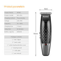 Kemei-cortadora de pelo eléctrica profesional para hombre, cabezal de corte de acero inoxidable con hoja en T de 0mm, grabado, revisado a Andis, KM-1951 - details 5