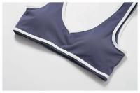 Scrunch - Conjunto de yoga corto para mujer, sujetador relleno en contraste rosa, pantalones cortos cruzados, pantalones deportivos de cintura alta, Fiess Gym Tre, ropa deportiva - details 17