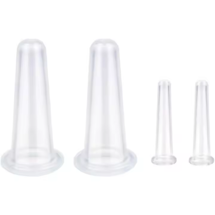 Juego de ventosas faciales de silicona para masaje al vacío, para cuerpo, ojos, cara, cuello, herramienta de cuidado de la piel - 1