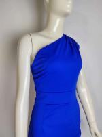 Vestido de Fiesta de Hombro Cautivador Color Sólido, Cuello Dobladillo, Vestido de Cuerpo Moldado con Abertura Moda para Mujeres - details 15