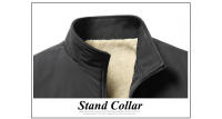 Chaquetas acolchadas cálidas para hombre, abrigos de negocios de lana gruesa con cuello levantado, ropa de otoño e invierno - details 7