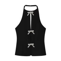 BUNO-Top de verano para mujer, joyería con lazo, decoración, cuello colgante, Top sin mangas, bonito Top con tirantes para mujer 2025 - details 2