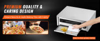 SucceBuy Horno eléctrico para pizza de encimera, acero inoxidable, para uso comercial y doméstico - details 1