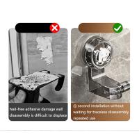 Barra de toalla retráctil con ventosa, soporte para toallas de baño montado en la pared sin perforación, drenaje giratorio, barra de toallero individual para ducha - details 13