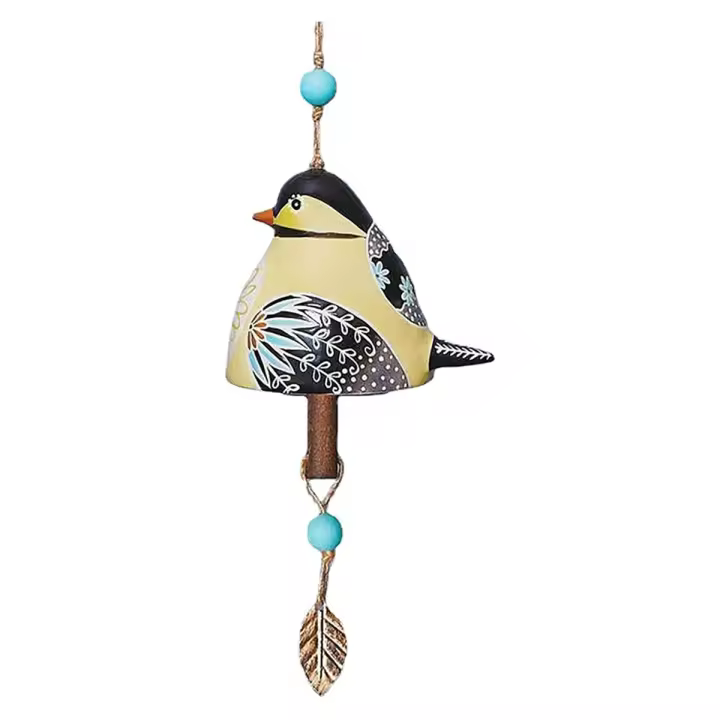 Campana de Canto de pájaro para decoración de jardín, campanilla de viento con música colgante, campanilla colgante, D - 1
