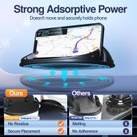 Soporte de teléfono para coche, alfombrilla de silicona para varios salpicaderos, soporte de teléfono de escritorio sin deslizamiento Compatible con iPhone, Samsung, teléfonos inteligentes Android, dispositivos GPS y más, negro - details 0