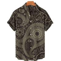 Camisa hawaiana de manga corta holgada informal para hombre, transpirable, estampado retro 3D, ropa de playa, verano, 2023 - details 10