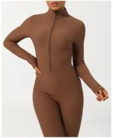 Traje de Yoga de Manga Larga con Cremallera Fitness One-piece de Alta Resistencia, Secado Rápido, Transpirable Camiseta Deportiva para Mujeres Primavera/Verano - details 1