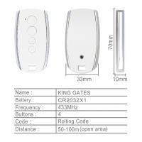 KINGGATES STYLO2K STYLO4K STYLO mando a distancia para puerta de garaje, 433,92 MHz - details 2