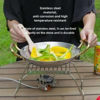 Parrilla de Campamento Plegable de Acero Inoxidable Multifuncional Resistente a Altas Temperaturas para Acampar al Aire Libre - details 4
