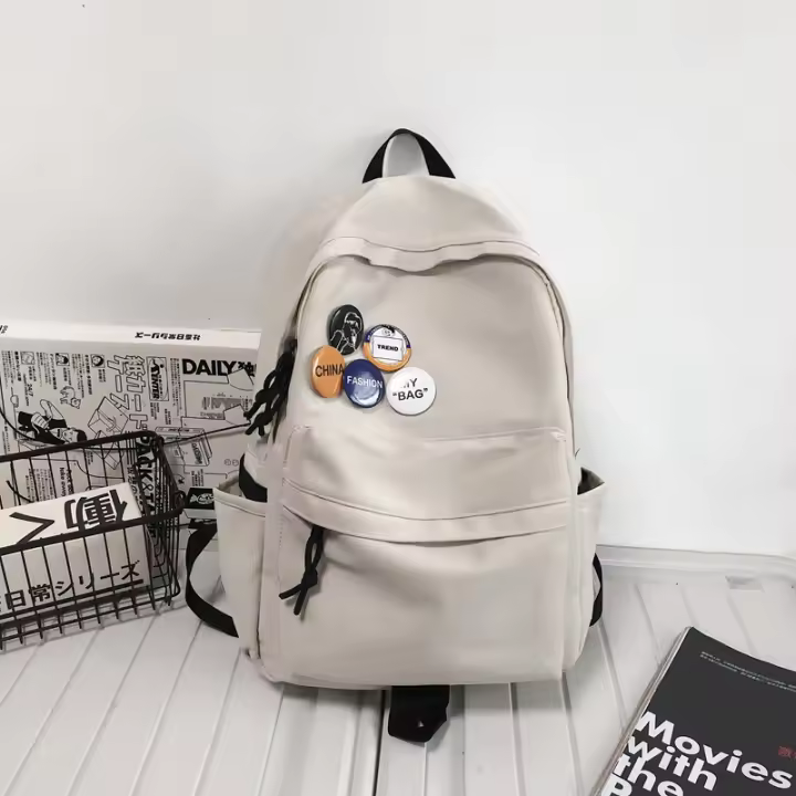 Backpack men's simple large capacity travel backpack casual Japanese style junior high school high school college student schoolbag student - 1