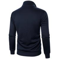 Chaqueta deportiva para hombre, informal, con cremallera, cuello levantado, abrigo con capucha, cárdigan, sólido - details 7