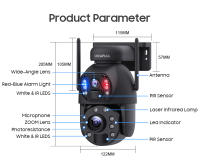 Cámara Solar SHIWOJIA 4G Sim 3K 6MP 20X Zoom Grabación Humanaoidal Impermeable al Agua - details 14