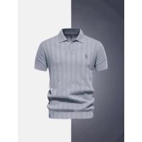 2025 primavera y verano nuevos hombres novato polo suéter de punto suéter de manga corta solapa de los hombres camiseta top - details 5
