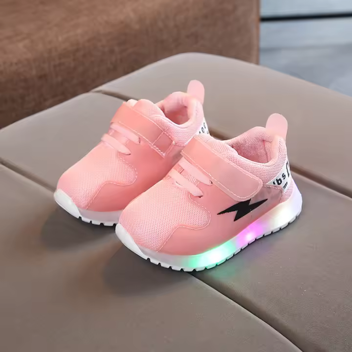 Zapatillas de malla con luces LED para niños y niñas, zapatos deportivos para niños, zapatillas luminosas para correr para niños - 1