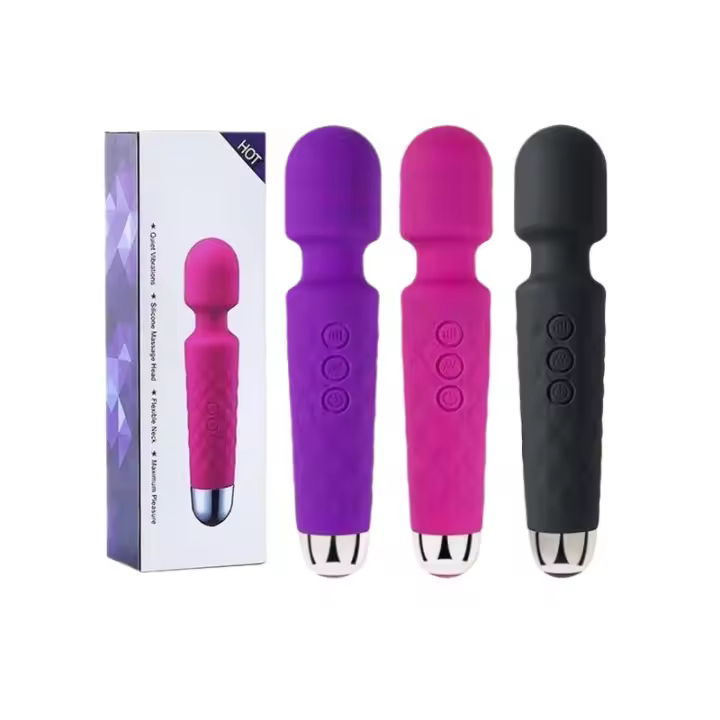 Vibrador de caballero de 20 frecuencias, palo AV, masturbador femenino fuerte para terremotos, juguete para adultos, vibración estimulante - 1