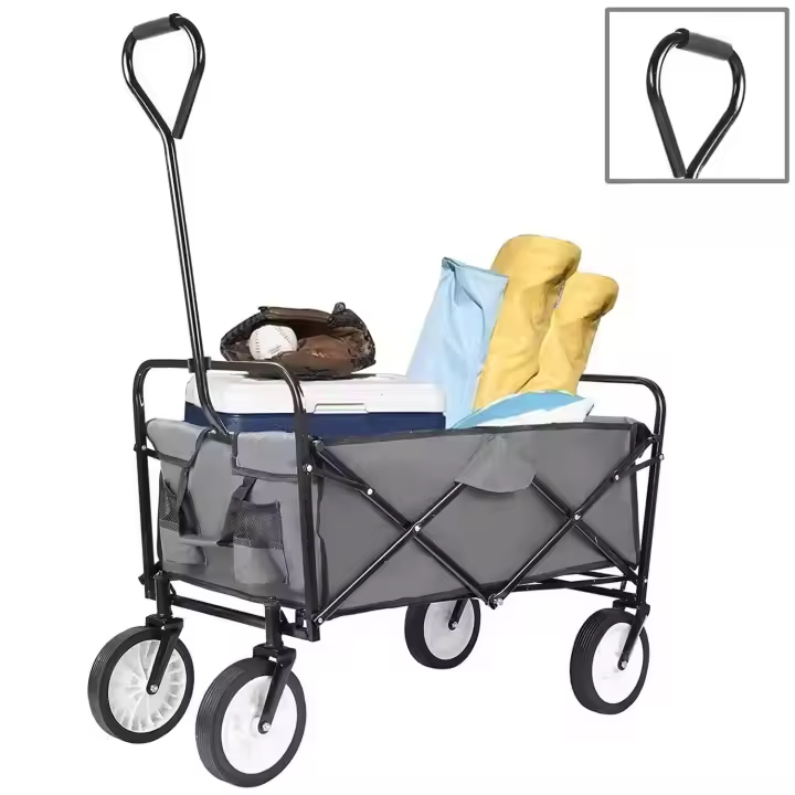Carrito de Mano Plegable Ruedas de 360 °   Ideal para Jardín, Playa, Camping, Compras - 1