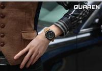 Reloj de Cuarzo CURREN 8139 Correa de Cuero Marrón Retro de Lujo Resistente al Agua Reloj de Negocios para Hombres - details 10