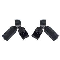 Correas de elevación tipo gancho SBR, gancho de agarre para levantamiento de pesas ajustable, protector de muñeca de potencia auxiliar antideslizante suave, 1 par - details 13