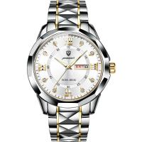 Reloj de hombre a prueba de agua luminoso doble reloj de calendario reloj de cuarzo diamante punta cristal - details 0