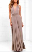 Vestido largo con vendaje sexy y espalda cruzada con múltiples correas y uso multidireccional - details 22