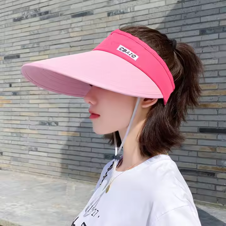 Protección UV ajustable para mujer, gorra de ciclismo transpirable para mujer, visera para exteriores, gorra vacía para el sol, gorra de verano para el sol, gorra de playa - 1