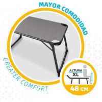 plegable multiposición con sombrilla 193x67x85 cm Camping, Gris - details 1