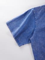 Camisetas lavadas con estampado abierto de sandía para mujer, Camiseta de algodón Y2K, Top holgado de Hip Hop, ropa suave y transpirable - details 52